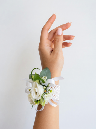 Debs Wrist Corsage - White