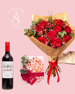 The Valentines Bundle - Forever Yours & Butlers Chocolates paired with a fine wine