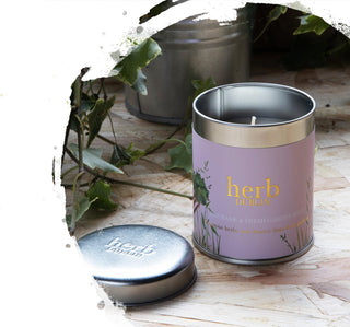 Herb Rhubarb & Fresh Garden Mint Tin Candle
