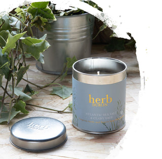 Herb Atlantic Sea Salt & Clary Sage Tin Candle