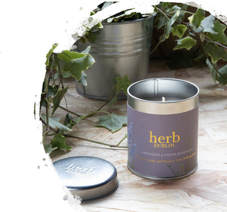 Herb Lavender & Rosemary Tin Candle